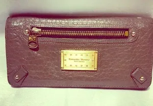 Beautiful Samantha Thavasa beige leather wallet thumbnail 1