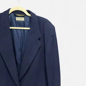 Vintage L.L. Bean Navy Wool Blazer Oversized Made in USA Classic Preppy thumbnail 6