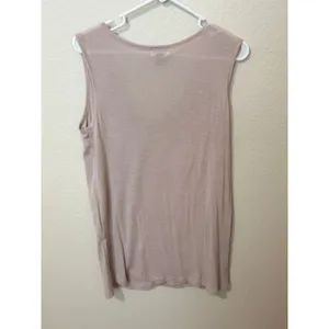 Old Navy Taupe V-Neck Tank Tunic Lightweight Size Medium thumbnail 3