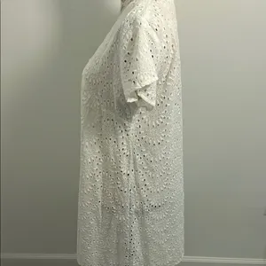 White Eyelet Swim Cover thumbnail 4