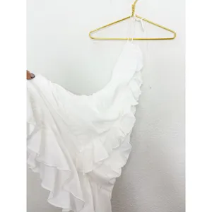 Princess Polly Eddy White Ruffle Mini Dress Size 10 Halter Chiffon Bridal Sexy thumbnail 11
