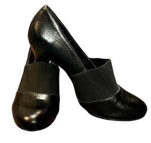 Alex Marie Black High Heel Pump Elastic Strap Size 8.5 M thumbnail 1