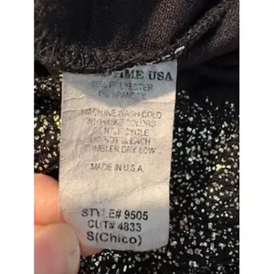 Gold‎ and Black Maxi Dress Small Deep Back Formal Evening Gown Glam Gala Y2K thumbnail 9