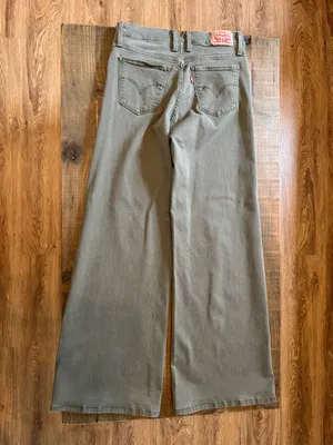 Levi’s 318 SHAPING WIDE LEG 27 green women’s jeans thumbnail 5