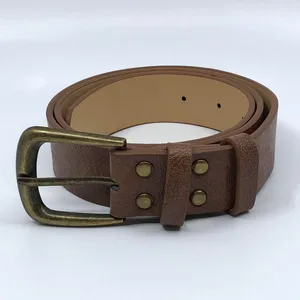 Women’s Brown Belt w/ Antique Brass Buckle, 23.5-34 Inches, X7G9A752 thumbnail 2