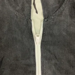 Galinda Wang Jacket Womens‎ 6 Black 100% Silk Hooded Full Zip Lightweight Lined thumbnail 5