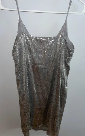 Silver Sequin Dress Size XS thumbnail 3