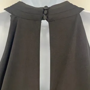 White House | Black Market Satin Jumpsuit Sz 8 Metallic Trim Mob Wife Sleeveless Quiet Luxury Glam thumbnail 12