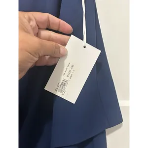 Amanda Uprichard Sleeveless Mini Dress Size Large V Neck Navy Blue Layer Chiffon thumbnail 3