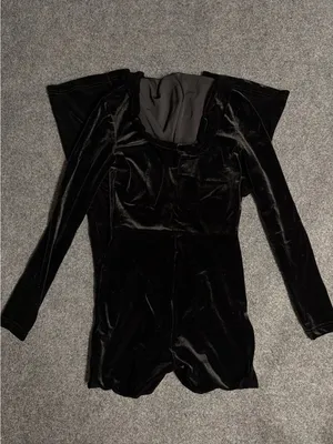 Adika Black Velour Zip Hoodie Jumpsuit thumbnail 3