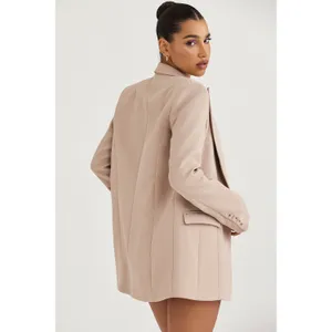 House of CB Marta Latte Tailored Oversized Timeless Blazer Chic Preppy NWT XS thumbnail 5