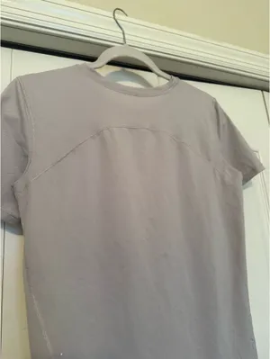 Lululemon Off White Athletic Short Sleeve Top thumbnail 3