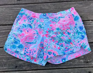 Lilly Pulitzer Womens Casual Shorts Feminine Coastal Vacation Resortwear|Size:XS thumbnail 1