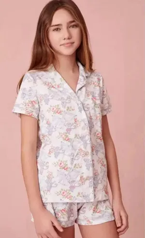 Roller Rabbit x love Shack fancy pj top size medium thumbnail 1