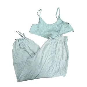 Out From Under Gauze Set Women Medium Blue Good Boho Jogger Cami 2 Piece thumbnail 2