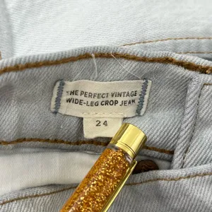 Madewell The Perfect Vintage Wide Leg Light Wash Crop Jeans Flaws 24 thumbnail 7