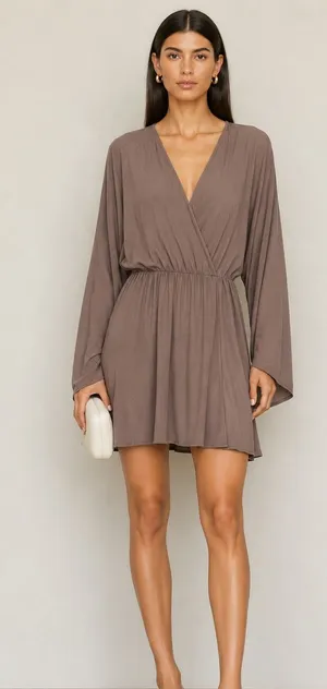 NWT Amanda Uprichard Thomas Dress Taupe size Medium thumbnail 1