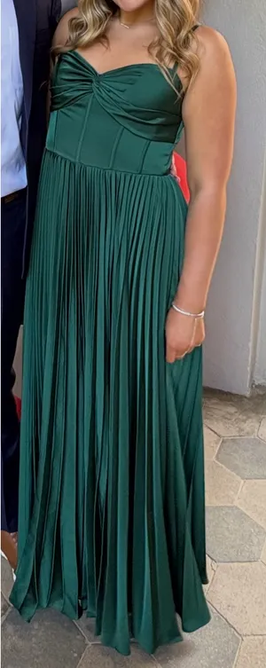 Azazie pleated maxi dress thumbnail 1