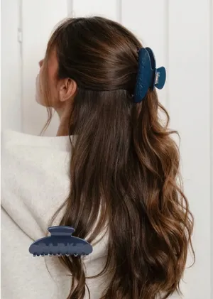 PARKE Coastal Washed Indigo Claw Clip - Sold Out - NWT thumbnail 1