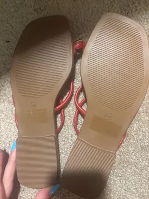 Steve Madden red strappy sandals thumbnail 2