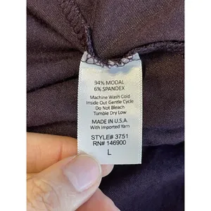 41 hawthorn blouse Top Short Sleeve Large Purple Open back Tunic Stretch Fall thumbnail 8