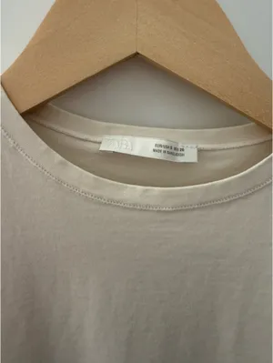 Zara cream t shirt thumbnail 2