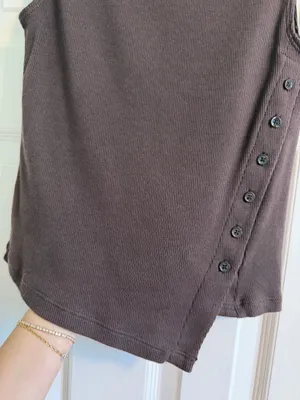 Reformation Hudson Knit Tank in Mole thumbnail 3