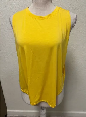 NWT FOUR LAPS Yellow Tank Top Size Large thumbnail 1