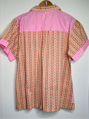 Vintage Deadstock Pearl Snap Strawberry Print Top Smock Pockets Women’s Size XL thumbnail 7