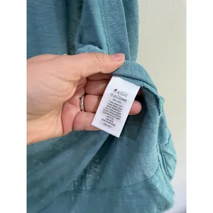 Tahari Women Blue 100% Linen Open Front Hooded Cardigan Sweater Small thumbnail 3