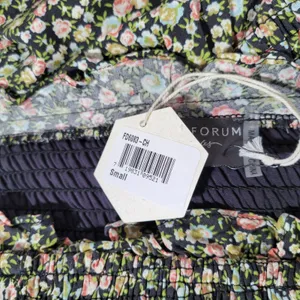 Dress Forum Smocked Floral Maxi‎ Dress Off Shoulder Ruffle Short Sleeve S NWT thumbnail 9