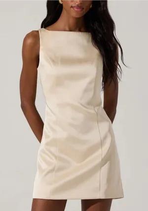 ASTR The Label Alisanne Satin Mini Dress size small bridal wedding‎ rehearsal thumbnail 1