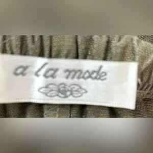 a la mode M/L Linen Straight Leg Pull-On Pants in Olive thumbnail 5