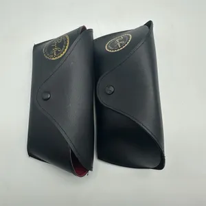 Genuine Ray Ban Sunglasses Case Only Empty Black Faux Leather Snap Replacement thumbnail 3