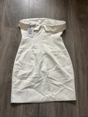 New Showpo Tricia Mini Dress Strapless Foldover Neckline Dress Size Small thumbnail 7
