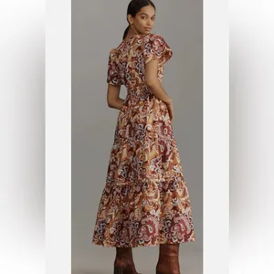 Anthropologie Somerset Maxi Dress in Floral Paisley Print thumbnail 2
