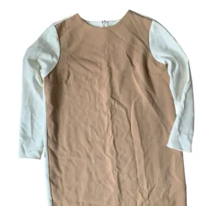 ASOS Womans Colorblock Tan White Long Sleeve Dress Size 10 thumbnail 3