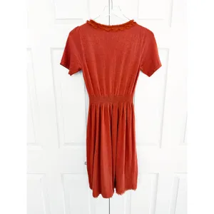 Isabella Sinclair Anthropologie Jacinth Orange Wool Blend Sweater Dress Retro thumbnail 9