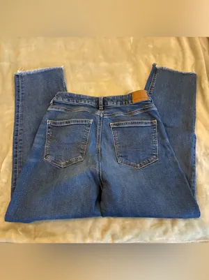 Women’s American Eagle Classic Stretch Mom Straight Jeans in Medium Blue Size 8 thumbnail 10