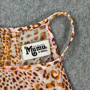 Show Me Your Mumu Selena Top Women's X-Small Animal Print Sheer High Neck Top thumbnail 3