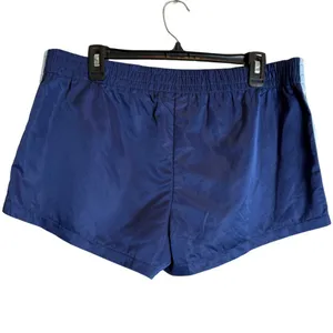 Edikted Nikki Nylon Shorts Womens XL Navy Blue Sporty Athleisure Retro Shiny NWT thumbnail 5