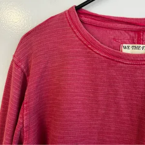 We the Free People Soul Sing Oversized Pink Long Sleeve Tee/Top Size XS thumbnail 4