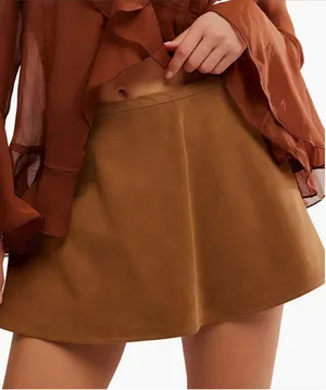 Free People Paradise found faux suede skirt thumbnail 1