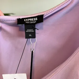 NWT Express Body Contour Compression Stretch Ruffle One Sleeve Tank, XL thumbnail 4