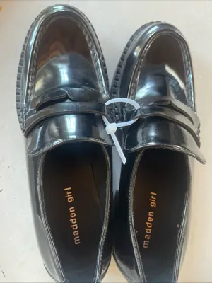 Madden Girl Black Patent Platform Loafers thumbnail 7
