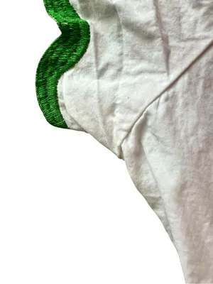Anthropologie Women’s Somerset White Green Embroidered Cap Sleeve Mini Dress S thumbnail 7
