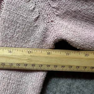 Vintage‎ Chaps Classics Sweater XL Pink Y2K Metallic Cable Knit Cozy Pullover thumbnail 3