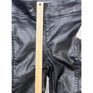 NWT Free People Double Dutch Slit‎ Skinny Pants Faux Leather Coated Black Size S thumbnail 9