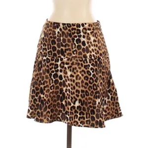 Express NWT Animal Print Peplum Mini Skirt thumbnail 3