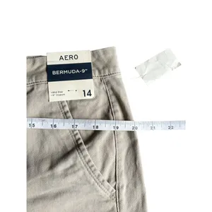 Aeropostale Women's Mid Rise Bermuda Khaki Shorts w/ 9 in. Seam thumbnail 6